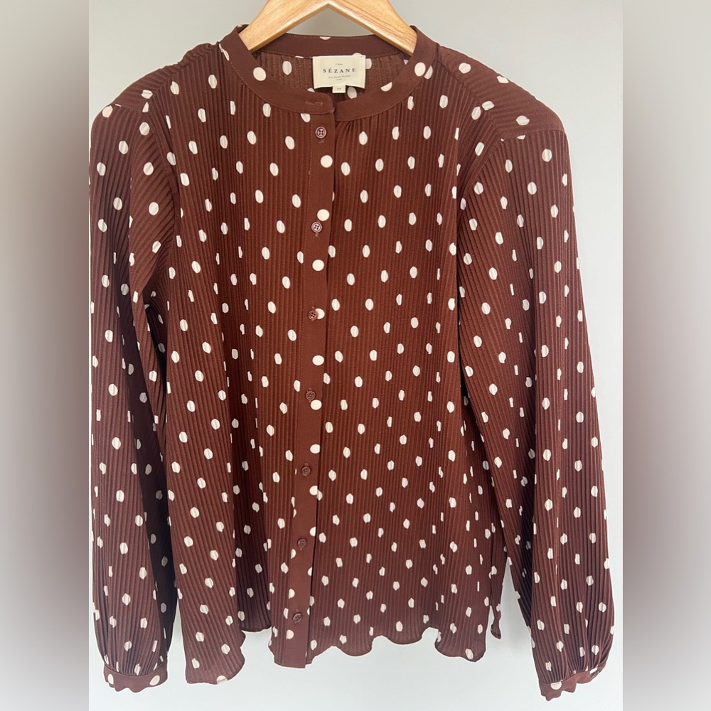 Sézane pleated blouse size 34